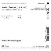 Morton Feldman (1926-1987): Die späten Klavierwerke Vol.2, CD