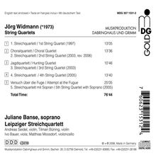 Jörg Widmann (geb. 1973): Streichquartette Nr.1-5, CD