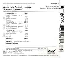 Jean-Louis Duport (1749-1819): Cellokonzerte Nr.4-6, Super Audio CD