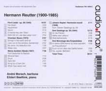 Hermann Reutter (1900-1985): Lieder, CD