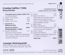 Cristobal Halffter (1930-2021): Streichquartette Nr.1,2,7, CD