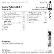 Horatio Parker (1863-1919): Orgelwerke, CD