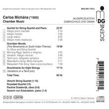 Carlos Michans (geb. 1950): Dravidian Moods für Oboe &amp; Streichquartett, CD