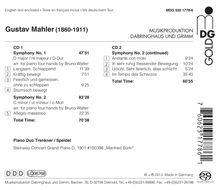 Gustav Mahler (1860-1911): Symphonien Nr.1 &amp; 2 für Klavier 4-händig, 2 Super Audio CDs