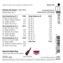 Antoine de Lhoyer (1768-1840): Duos concertantes für 2 Gitarren op.31 Nr.1-3, CD