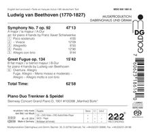 Ludwig van Beethoven (1770-1827): Symphonie Nr.7 (Fassung für Klavier 4-händig von Xaver Scharwenka), Super Audio CD