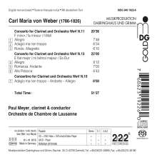 Carl Maria von Weber (1786-1826): Klarinettenkonzerte Nr.1 &amp; 2, Super Audio CD