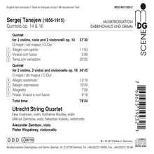 Serge Tanejew (1856-1915): Streichquintette opp.14 &amp; 16, CD