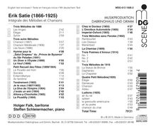 Erik Satie (1866-1925): Lieder "Integrale des Melodies et Chansons", CD