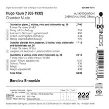 Hugo Kaun (1863-1932): Kammermusik, Super Audio CD