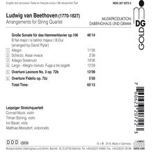 Ludwig van Beethoven (1770-1827): Klaviersonate Nr.29 "Hammerklavier" (arrangiert für Streichquartett), CD