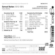 Samuel Barber (1910-1981): Klavierwerke, Super Audio CD