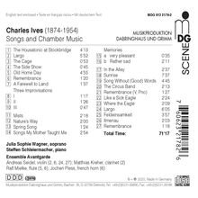 Charles Ives (1874-1954): Lieder &amp; Kammermusik, CD