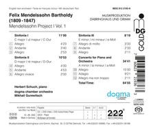 Felix Mendelssohn Bartholdy (1809-1847): Mendelssohn Project Vol.1, Super Audio CD