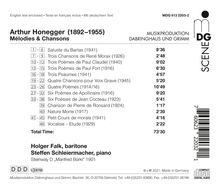 Arthur Honegger (1892-1955): Melodies &amp; Chansons, CD
