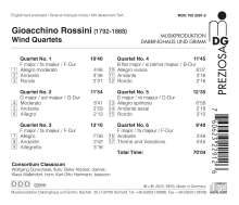 Gioacchino Rossini (1792-1868): Quartette für Flöte, Klarinette, Horn, Fagott Nr. 1-6, CD