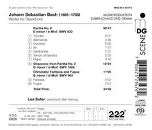 Johann Sebastian Bach (1685-1750): Cembalowerke, Super Audio CD