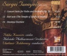 Serge Tanejew (1856-1915): Konzertsuite op.28 für Violine &amp; Orchester, CD
