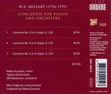 Wolfgang Amadeus Mozart (1756-1791): Violinkonzerte Nr.3-5, CD