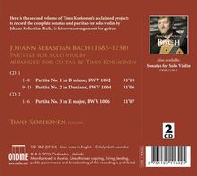Johann Sebastian Bach (1685-1750): Partiten BWV 1002,1004,1006 für Gitarre, 2 CDs