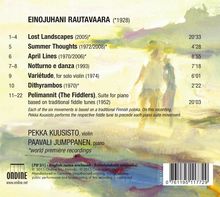 Einojuhani Rautavaara (1928-2016): Werke für Violine &amp; Klavier, CD