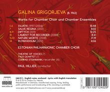 Galina Grigorjeva (geb. 1962): Chorwerke, CD