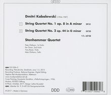 Dimitri Kabalewsky (1904-1987): Streichquartette Nr.1 &amp; 2, CD