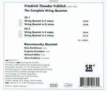 Friedrich Theodor Fröhlich (1803-1836): Sämtliche Streichquartette, 2 CDs