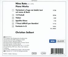 Nino Rota (1911-1979): Klavierwerke, CD