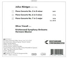 Julius Röntgen (1855-1932): Klavierkonzerte Nr.3,6,7, CD