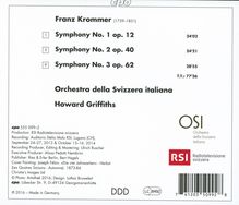 Franz Krommer (1759-1831): Symphonien Nr.1-3 (opp.12,40,62), CD