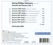 Georg Philipp Telemann (1681-1767): Concerti da Camera Vol.1, CD