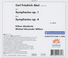 Carl Friedrich Abel (1723-1787): Symphonien op.1 Nr.1-6 &amp; op.4 Nr.1-6, 2 CDs