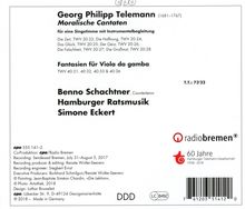 Georg Philipp Telemann (1681-1767): Moralische Kantaten, CD