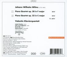 Johann Wilhelm Wilms (1772-1847): Klavierquartette op.22 &amp; 30, CD