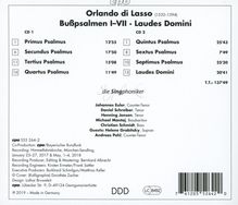 Orlando di Lasso (Lassus) (1532-1594): Bußpsalmen I-VIII, 2 CDs