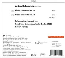 Anton Rubinstein (1829-1894): Klavierkonzerte Nr.2 &amp; 4, CD