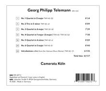 Georg Philipp Telemann (1681-1767): 6 Quatuors ou Trios (1733), CD