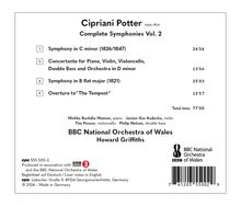 Cipriani Potter (1792-1871): Symphonien Nr. 2 B-Dur (1821) &amp; Nr. 3 c-moll (1847), CD