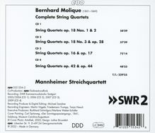 Wilhelm Bernhard Molique (1802-1869): Sämtliche Streichquartette, 4 CDs