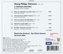 Georg Philipp Telemann (1681-1767): Weihnachtsoratorium (Pasticcio aus 5 Kantaten in der Zusammenstellung von Hermann Max), CD