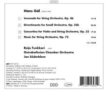 Hans Gal (1890-1987): Werke für Kammerorchester, CD