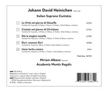"Johann David Heinichen 1683–1729, Italian Soprano Cantatas. Miriam Albano Sopran, Academia Montis Regalis."