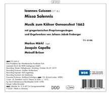 Ioannes Cuisean (17. Jahrhundert): Missa solennis (Musik zum Gereonsfest 1663), CD