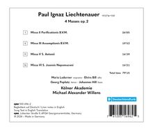 Paul Ignaz Liechtenauer (1673-1756): Messen op. 2 Nr. 2, 3, 5, 6, CD