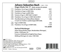 Johann Sebastian Bach (1685-1750): Orgelwerke Vol.17, CD