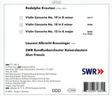 Rodolphe Kreutzer (1766-1831): Violinkonzerte Nr.15,18,19, CD