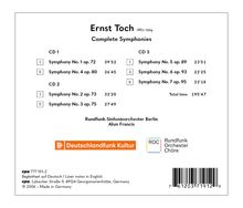 Ernst Toch (1887-1964): Symphonien Nr.1-7, 3 CDs