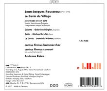 Jean-Jacques Rousseau (1712-1778): Le Devin du Village, CD