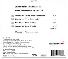 Johann Ludwig Dussek (1760-1812): Klaviersonaten Vol.2, CD